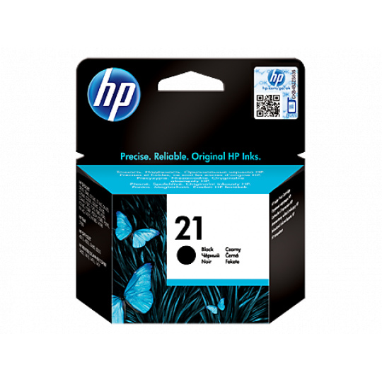 HP No. 21 Black Inkjet Print Cartridge (5 ml)