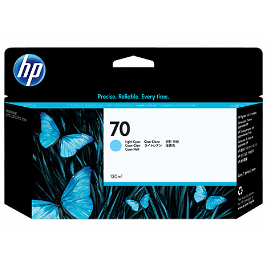 HP No 70 Ink Cart/130 ml Light Cyan w vi