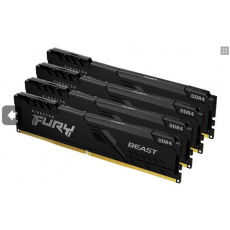 64GB 3200MHz DDR4 CL16 DIMM (Kit of 4) FURY Beast Black