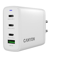 Canyon OnCharge 120ACC, vysokorýchlostná univerzálna nabíjačka do steny, 120W, 3x USB-C , 1x USB-A, biela Canyon OnCharge 120ACC, vysokorýchlostná univerzálna nabíjačka do steny, 120W, 3x USB-C , 1x USB-A, biela