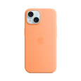Apple iPhone 15 Silicone Case with MagSafe - Orange Sorbet