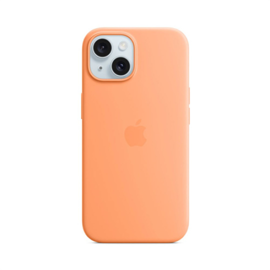 Apple iPhone 15 Silicone Case with MagSafe - Orange Sorbet