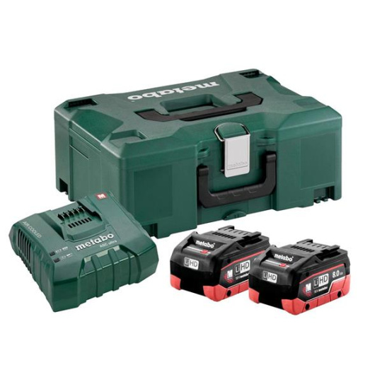 Metabo Basic-Set 2 x LIHD 8.0 Ah ASC 145 + ml