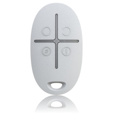 Ajax SpaceControl White - Bezdrátová klíčenka v bílém provedení; ovládání stavu systému; 4 tlačítka; tísňové tlačítko; LED indikát