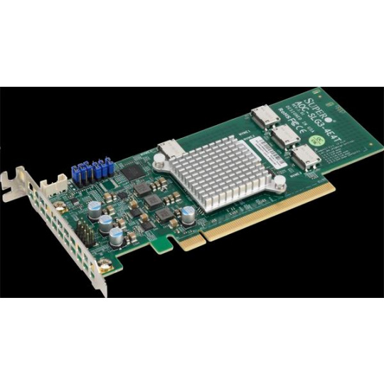 Supermicro 12.8GB/s quad-Port Gen-3 Internal NVMe Host Bus Adapter