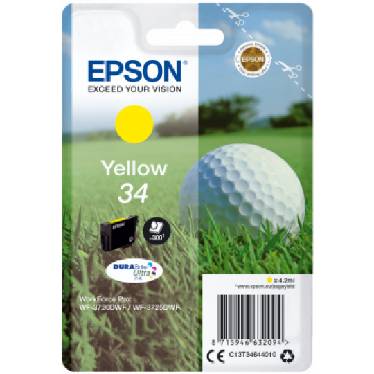 Epson atrament WF-3720 yellow 4.2ml - 300str.