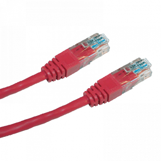 patch kábel Cat5E, UTP - 0,5m , červený