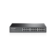 TP-LINK TL-SF1024D 24-Port 10/100M Switch, 24 10/100M RJ45 Ports, 1U 13-inch Rack-mountable Steel Case