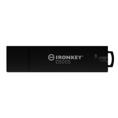 8 GB . USB 3.2 kľúč . Kingston IronKey D500S, čierny ( r260MB/s, w190MB/s)