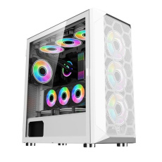 1stCOOL MiddleTower Wind Storm White, E-ATX, USB3.0 + set 4x ARGB fan