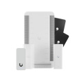 Ubiquiti Connects to in-elevator readers with PoE to authorize floor selection. Supports up to 18 floors with digital in