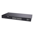 VIVOTEK 16xGE PoE(802.3af/at/bt, PoE budget 260W), 2xGbE RJ-45, 2xSFP 100M/1G slot, extend-mode až 250m(PoE@10Mbps), VLA