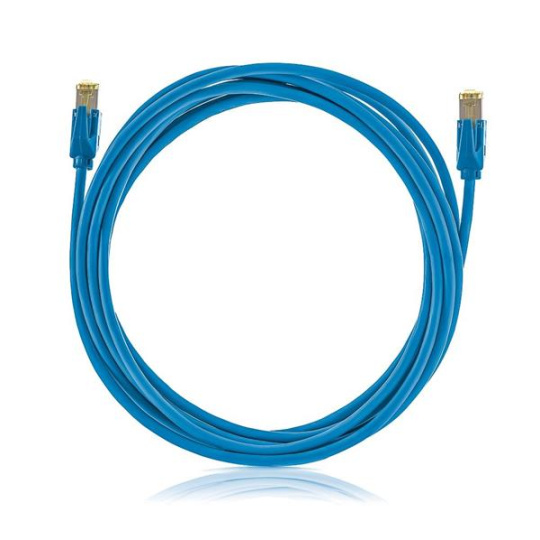 patch kábel Cat6A, STP, LSOH - 10m , modrý