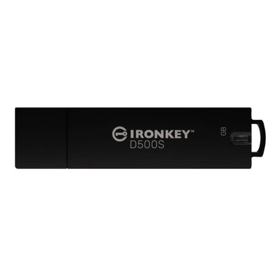 512 GB . USB 3.2 kľúč . Kingston IronKey D500S, čierny ( r310MB/s, w250MB/s)