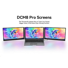 Portable monitor Blackview DCM8 Dual Screen 15.3inch 1920x1200 16:9 LCD 60Hz IPS 178 USB-C 3.1x3, sivo čierny