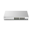 Zyxel GS1915-18EPv2, 18 Port, 8x GbE, 8x GbE PoE, 130W 802.3at, 2x SFP, rackmount, fanless, Smart Switch hybrid mode, st