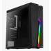 Aerocool Bolt, skrinka ATX, RGB LED, ventilátor, čierna