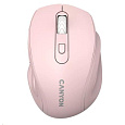 Canyon OnClick 20, Wireless 2.4GHz optická myš, tichá, 6 tlačidiel, 1.600 dpi,  akcelerácia 8G, ružová