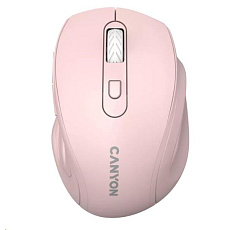 Canyon OnClick 20, Wireless 2.4GHz optická myš, tichá, 6 tlačidiel, 1.600 dpi,  akcelerácia 8G, ružová