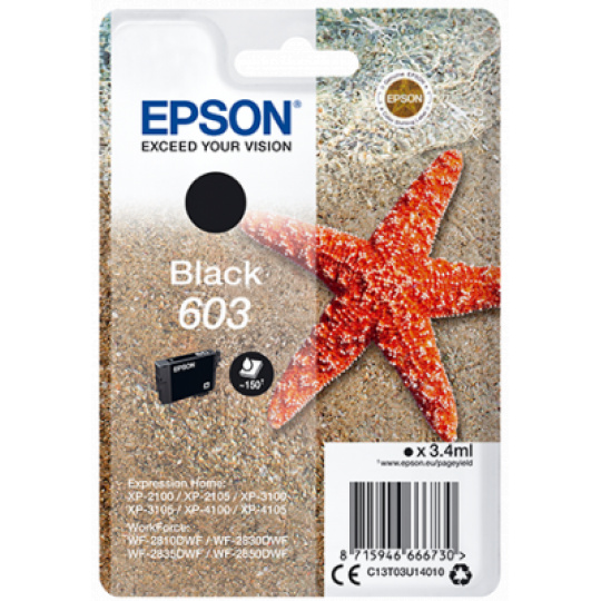 Epson atrament XP-2100 black 3.4ml - 150 str.