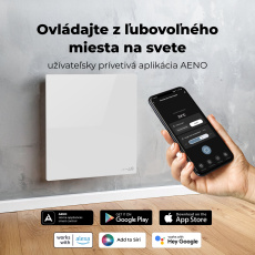 AENO Premium Eco Smart Quadro Wall Heater, 500W, 50x50 cm., Tempered glass, Infrared+convection heating type, LED display Plug typ AENO Premium Eco Smart Quadro Wall Heater, 500W, 50x50 cm., Tempered glass, Infrared+convection heating type, LED display Plug typ