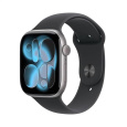 Apple Watch Series 11 GPS + Cellular 42mm Space Grey Aluminium Case with Black Sport Band - S/M