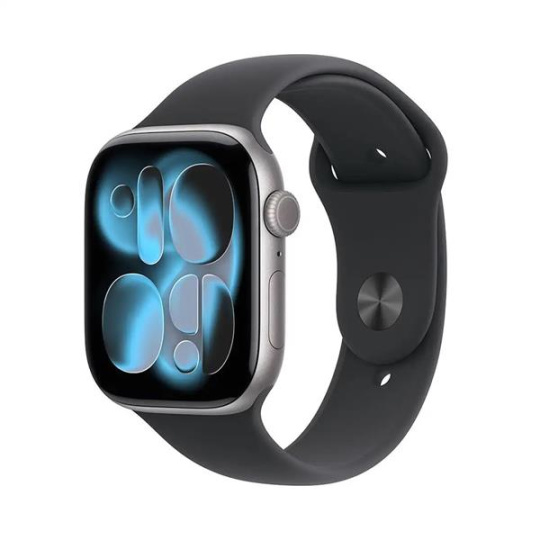 Apple Watch Series 11 GPS + Cellular 42mm Space Grey Aluminium Case with Black Sport Band - S/M Apple Watch Series 11 GPS + Cellular 42mm Space Grey Aluminium Case with Black Sport Band - S/M