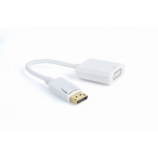 Gembird adaptér DisplayPort v.1 (M) na Dual Link DVI (F) 0.1m kábel, biely