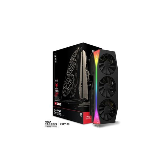 XFX Mercury AMD Radeon RX 9070XT OC Gaming Edition with RGB 16GB GDDR6 XFX Mercury AMD Radeon RX 9070XT OC Gaming Edition with RGB 16GB GDDR6