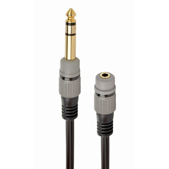 Gembird audio adaptér 6.35 mm (M) na 3.5 mm stereo jack (F), 0,2m