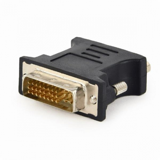 Gembird adaptér DVI-A (M) na VGA 15-pin HD - 3 rady (F), čierny