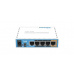 MIKROTIK RouterBOARD hAP + L4 (650MHz, 64MB RAM, 5xLAN switch, 1x 2,4GHz, plastic case, zdroj)
