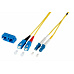 Optický kábel LC-SC, 3m Duplex OS2(9/125µm), LSOH, 2mm, žltý