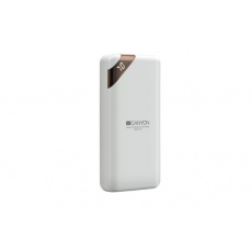 Canyon CNE-CPBP20W Powerbank, Li-pol, 20.000 mAh, 2 x USB výstup, micro USB/USB-C vstup, displej, Smart IC, biela Canyon CNE-CPBP20W Powerbank, Li-pol, 20.000 mAh, 2 x USB výstup, micro USB/USB-C vstup, displej, Smart IC, biela
