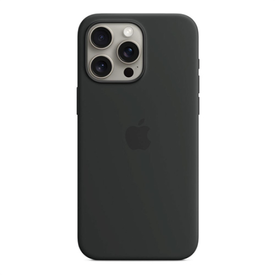 Apple iPhone 15 Pro Max Silicone Case with MagSafe - Black