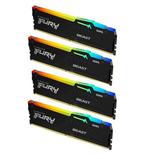 64GB 5600MT/s DDR5 CL40 DIMM (Kit of 4) FURY Beast RGB XMP