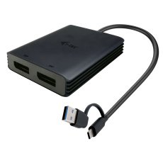  i-tec USB-A/USB-C Dual 4K DP Video Adapter