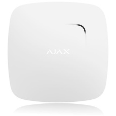 Ajax FireProtect White - Bezdrátový kombinovaný kouřový a teplotní hlásič požáru v bílém provedení; fotoeletrický kouřový senzor;