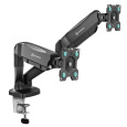 ONKRON Dual Monitor Desk Mount Stand for 13 to 32-Inch LCD LED Monitors up to 8 kg, Black
