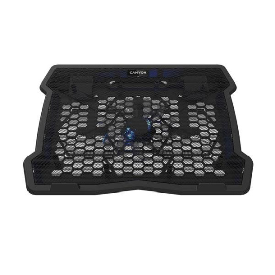 Canyon NS-02, chladiaci podstavec s ventilátorom pre notebook 10´´ - 15.6", LED podsvietenie, čierny