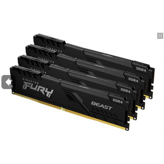 128GB 3600MHz DDR4 CL18 DIMM (Kit of 4) FURY Beast Black