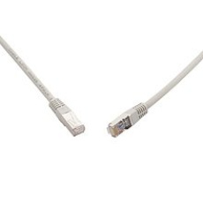 patch kábel Cat6A, SFTP, LS0H - 0,5m, šedý