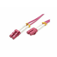 Optický kábel LC-LC, 7m Duplex OM4(50/125µm), 3mm, fialový