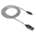 Lightning USB Cable for Apple, braided, metallic shell, 1M, Dark gray