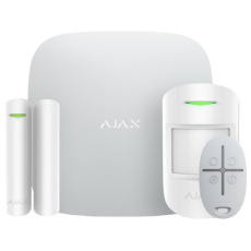 Ajax StarterKit Plus White - Set centrálního ovládacího panelu Hub Plus, PIR detektoru pohybu MotionProtect, magnetického detektor