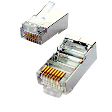 OEM Tienený konektor STP RJ45-8p8c,50µ" Au, lanko, Cat5, (100ks)
