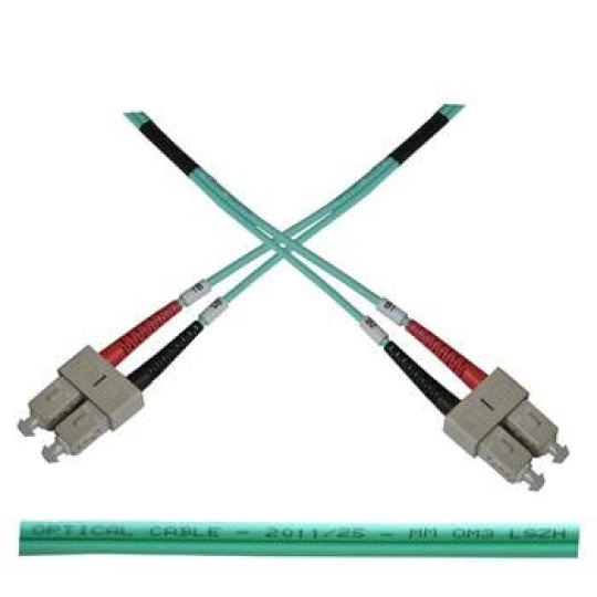 opt. duplex kabel MM 50/125, SC/SC, LSOH, (OM3), 3m