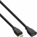 Roline Kábel USB 2.0 MICRO-B M/F 3m, High Speed, čierny, predlžovací