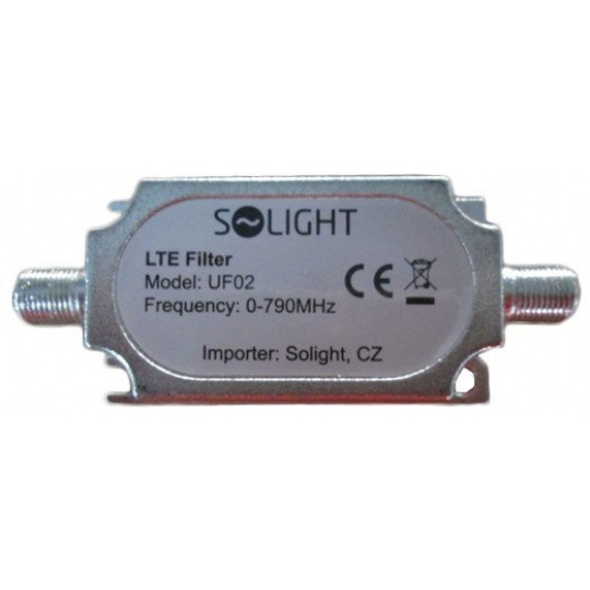 Solight pásmový LTE filter, rozsah 0-790MHz, max. 60. kanál DvB-T