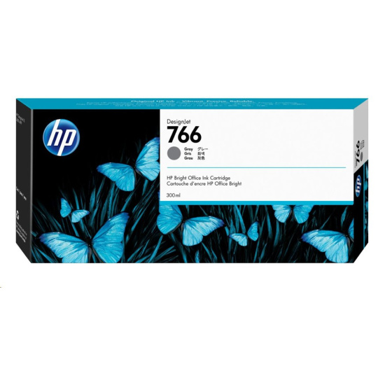 HP 766 300-ml Gray DesignJet Ink Cartridge